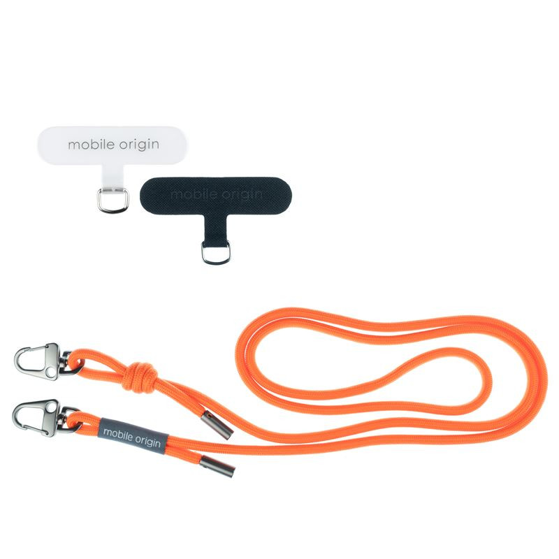 Strap Mobile Origin Lanyard rope 6 mm, Orange, 82 - 163cm