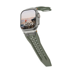 UAG Monarch Strap, olive/titanium - Apple Watch 49mm/46mm/45mm/44mm/42mm