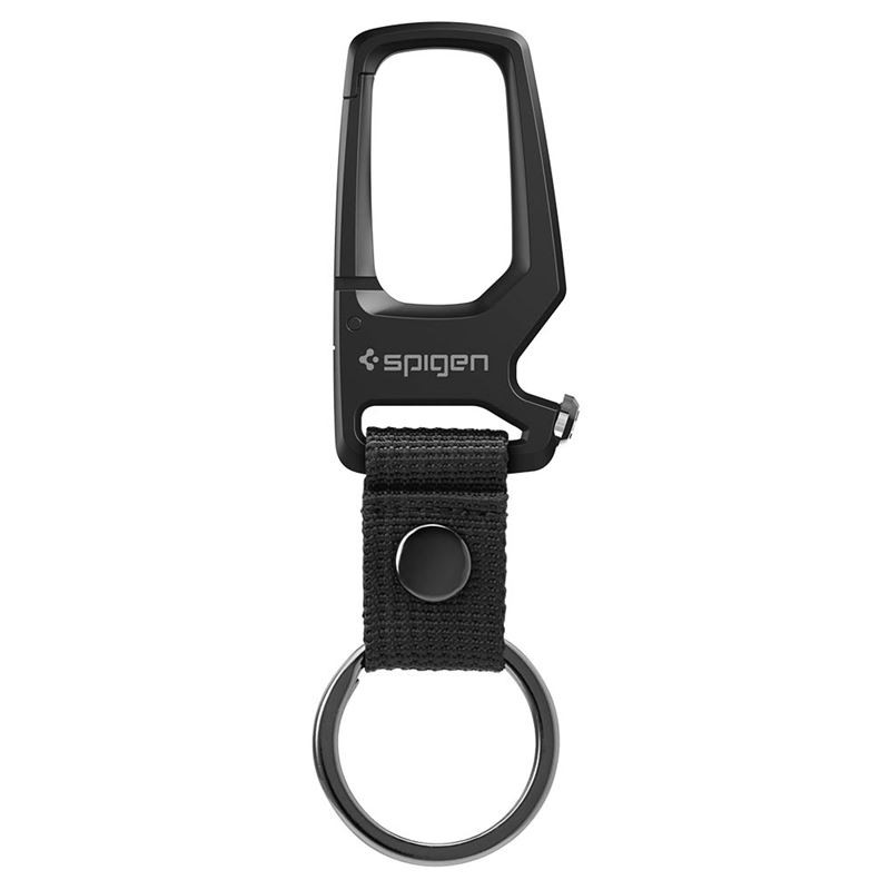 Spigen Carabiner With KeyRing 1 Pack, black