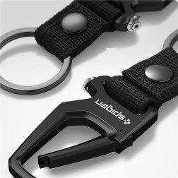 Spigen Carabiner With KeyRing 1 Pack, black