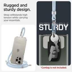 Strap Spigen Universal Cross Body Strap 2 1 Pack, mute blue