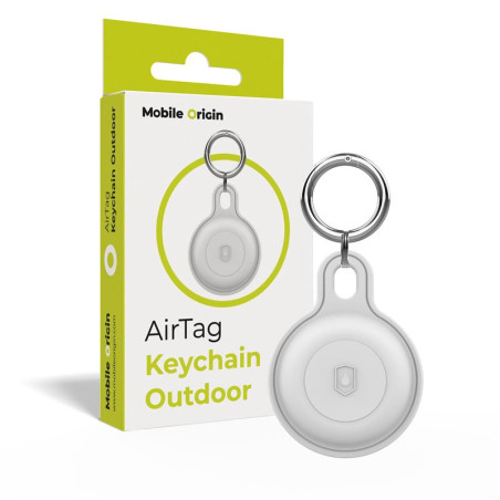 Mobile Origin AirTag Outdoor KeyChain, white