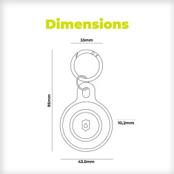 Mobile Origin AirTag Outdoor KeyChain, red