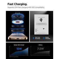 Spigen OneTap Pro 4 MagSafe Car Mount Charger, black - Wireless / AirVent Hook