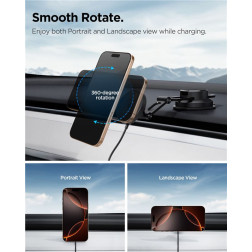 Spigen OneTap Pro 4 MagSafe Car Mount Charger, black - Wireless / Dashboard / Windshield