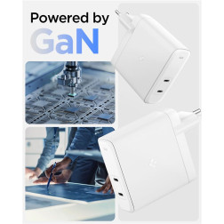 Spigen ArcStation Pro 140W Wall Charger, white - GaN / 2-Port