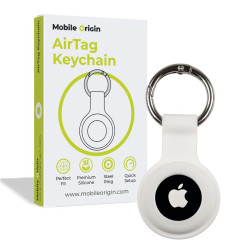 Mobile Origin AirTag KeyChain, white