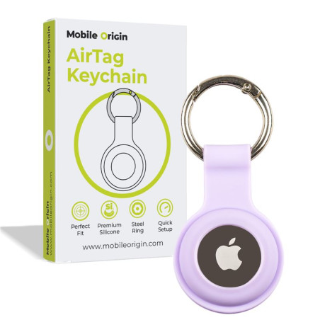 Mobile Origin AirTag KeyChain, purple