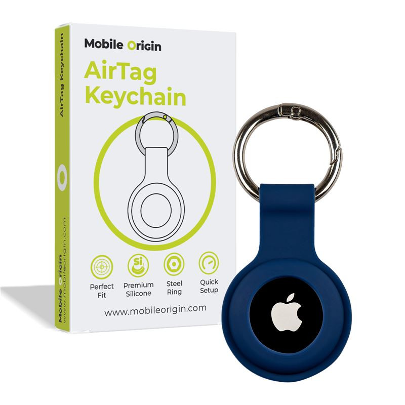 Mobile Origin AirTag KeyChain, blue