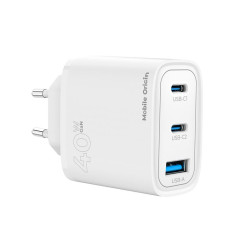 Mobile Origin GaN 40W Wall Charger MO13, 1 USB-A + 2 USB-C