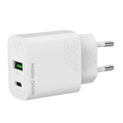 Mobile Origin PD20W Wall Charger MO12, 1 USB-A + 1 USB-C