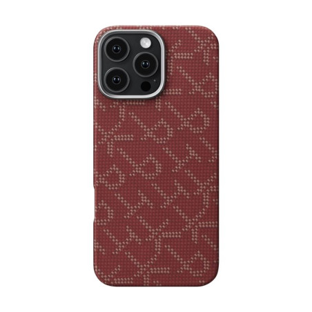 Pitaka Tactile Woven Case, PTK Red/Gold - iPhone 16 Pro Max
