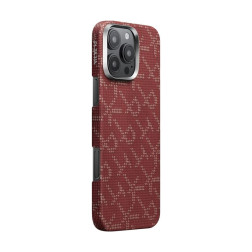 Pitaka Tactile Woven Case, PTK Red/Gold - iPhone 16 Pro Max