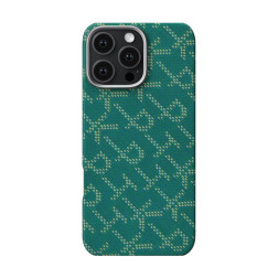 Pitaka Tactile Woven Case, PTK Green/Gold - iPhone 16 Pro Max