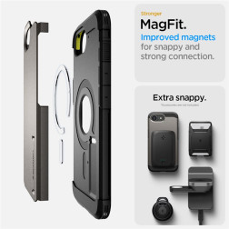 Spigen Tough Armor MagSafe, gunmetal - iPhone 16e