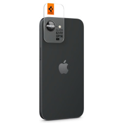 Spigen Glass tR EZ Fit Optik Pro 2 Pack, black - iPhone 16e
