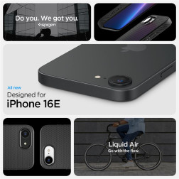 Spigen Liquid Air, matte black - iPhone 16e