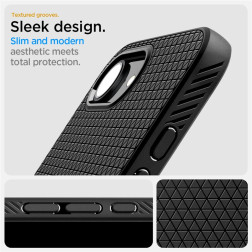 Spigen Liquid Air, matte black - iPhone 16e