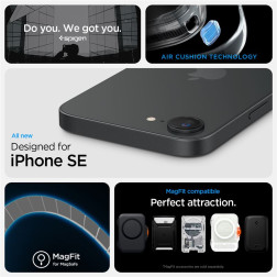 Spigen Rugged Armor MagSafe, matte black - iPhone 16e