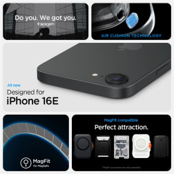 Spigen Rugged Armor MagSafe, matte black - iPhone 16e
