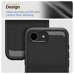 Spigen Rugged Armor MagSafe, matte black - iPhone 16e