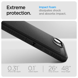 Spigen Rugged Armor MagSafe, matte black - iPhone 16e