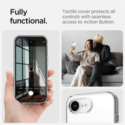 Spigen Crystal Flex MagSafe, clear white - iPhone 16e