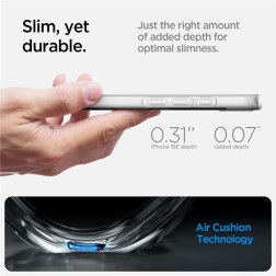 Spigen Crystal Flex MagSafe, clear white - iPhone 16e