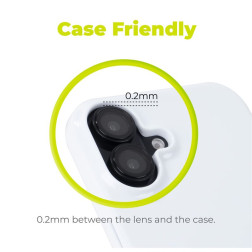 Mobile Origin Sapphire Lens guards, black - iPhone 16/16 Plus