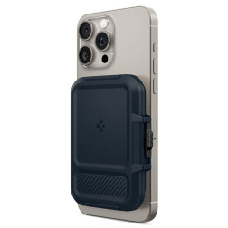 Spigen iPhone Lock Fit MagSafe Wallet, metal slate