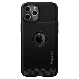 Spigen Rugged Armor, musta - iPhone 12/Pro