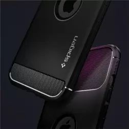 Spigen Rugged Armor, musta - iPhone 12/Pro