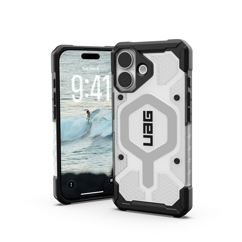 Dėklas UAG Pathfinder Clear Magsafe,Ice/Silver - iPhone 17
