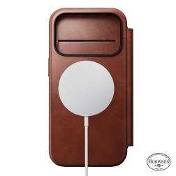 Dėklas Nomad Modern Leather Folio, olde dublin (Horween) - iPhone 17 Pro