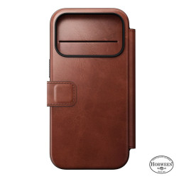 Dėklas Nomad Modern Leather Folio, olde dublin (Horween) - iPhone 17 Pro