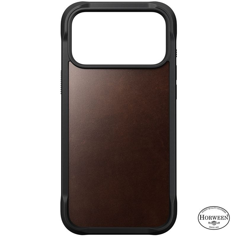 Nomad Rugged Leather Case, rustic brown (Horween) - iPhone 17 Pro Max Nomad Rugged Leather Case, rustic brown (Horween) - iPhone 17 Pro Max