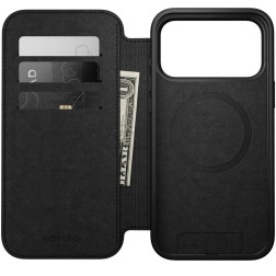 Nomad Modern Leather Folio, black - iPhone 17 Pro Max