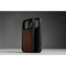 Dėklas Nomad Rugged Leather Case, rustic brown (Horween) - iPhone 17 Pro