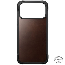 Dėklas Nomad Rugged Leather Case, rustic brown (Horween) - iPhone 17 Pro