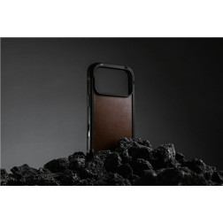 Dėklas Nomad Rugged Leather Case, rustic brown (Horween) - iPhone 17 Pro