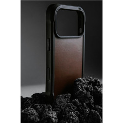 Dėklas Nomad Rugged Leather Case, rustic brown (Horween) - iPhone 17 Pro
