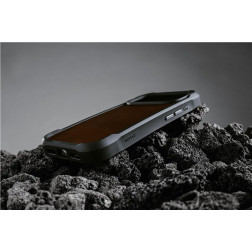 Dėklas Nomad Rugged Leather Case, rustic brown (Horween) - iPhone 17 Pro