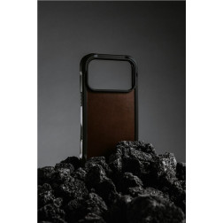 Dėklas Nomad Rugged Leather Case, rustic brown (Horween) - iPhone 17 Pro