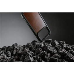 Dėklas Nomad Rugged Leather Case, rustic brown (Horween) - iPhone 17 Pro