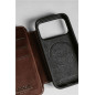 Dėklas Nomad Modern Leather Folio, rustic brown (Horween) - iPhone 17 Pro