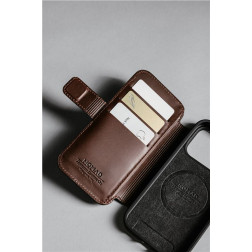 Dėklas Nomad Modern Leather Folio, rustic brown (Horween) - iPhone 17 Pro