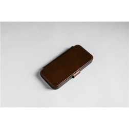 Dėklas Nomad Modern Leather Folio, rustic brown (Horween) - iPhone 17 Pro