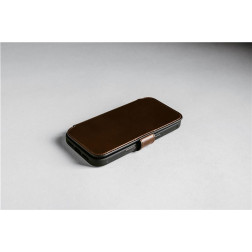 Dėklas Nomad Modern Leather Folio, rustic brown (Horween) - iPhone 17 Pro