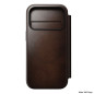 Dėklas Nomad Modern Leather Folio, rustic brown (Horween) - iPhone 17 Pro