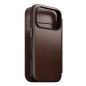 Dėklas Nomad Modern Leather Folio, rustic brown (Horween) - iPhone 17 Pro Dėklas Nomad Modern Leather Folio, rustic brown (Horween) - iPhone 17 Pro
